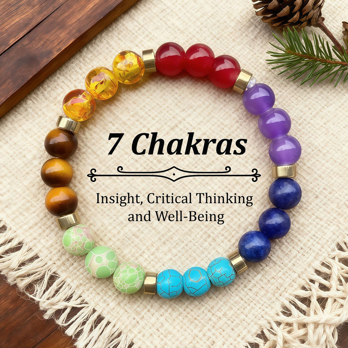 Xi Tigereye Blue Pine Multiple Materials Contrast Bracelets
