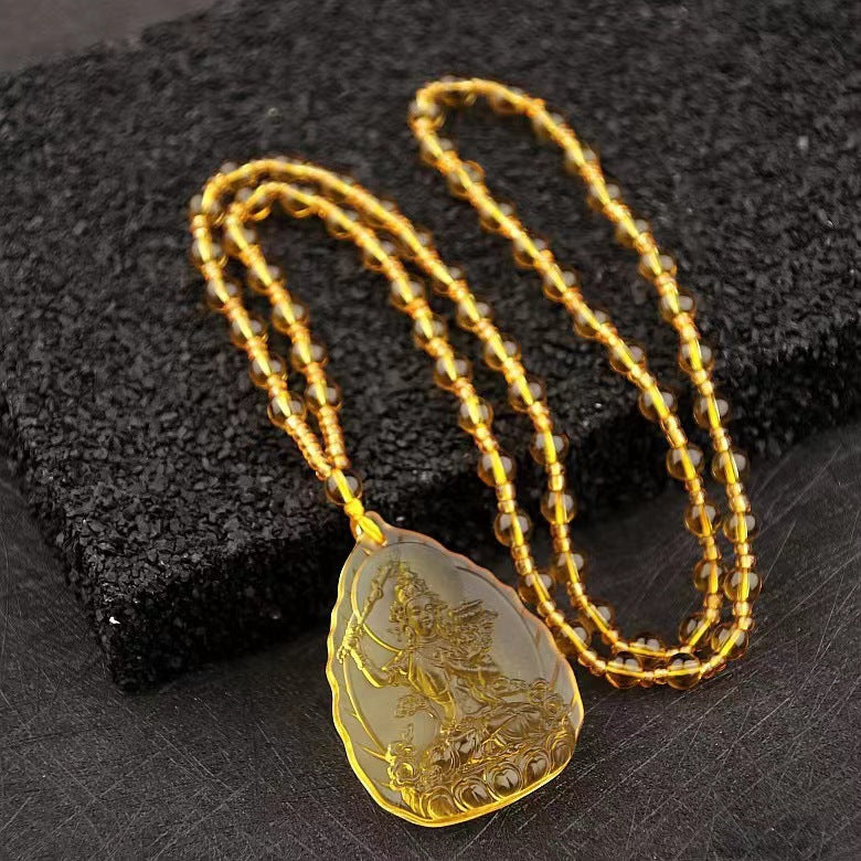 Women's & Men's Knot Ancient French Glaze Buddha Amitabha Pendants