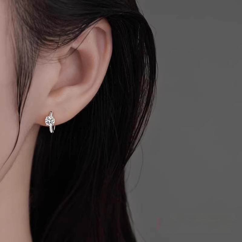 Geometric Round Ear Clip Female Simple Stud Earrings