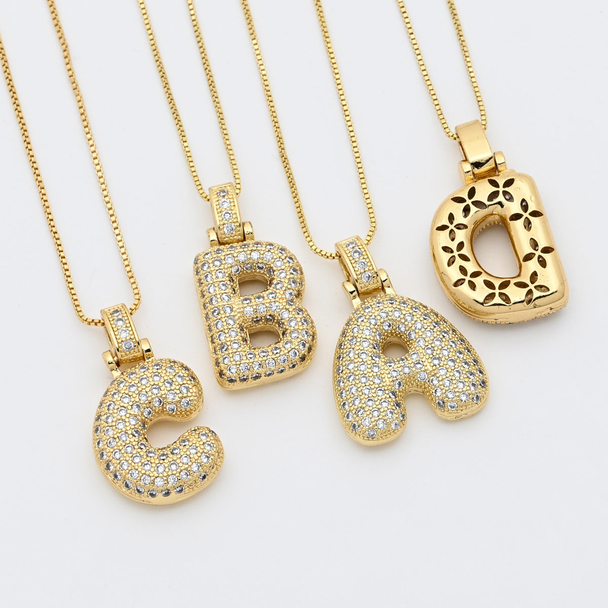 Micro Inlay Hip Hop Letters English Pendant