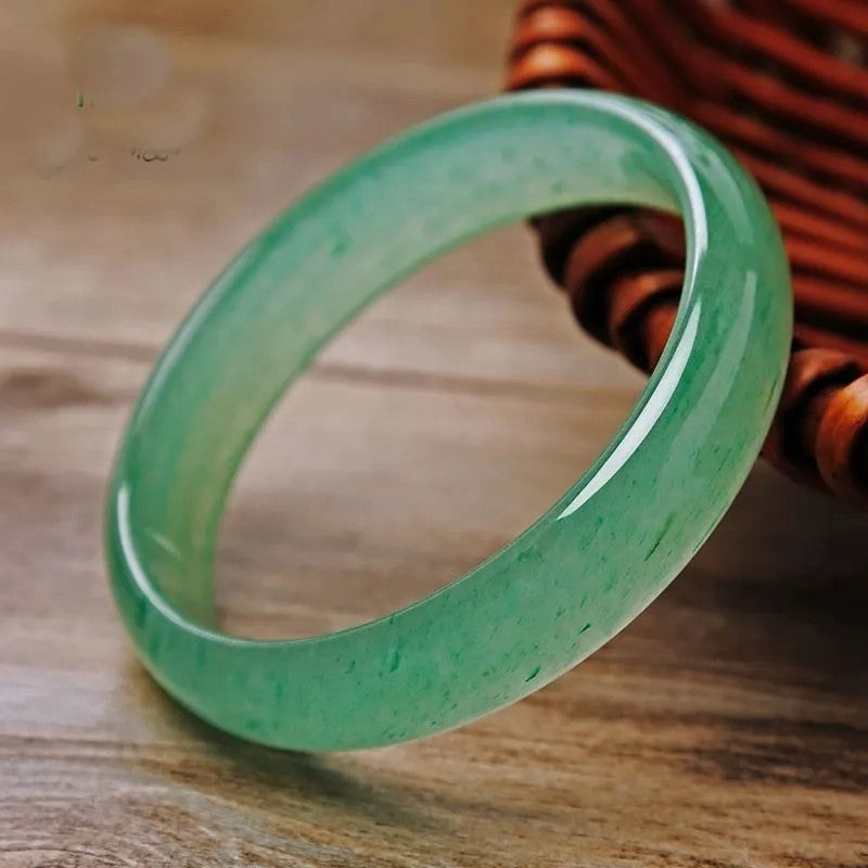 Natural Aventurine Jade Light Green Chinese Bracelets