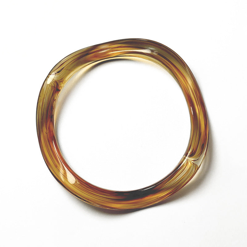 Broken Wave Wide Version Resin Elastic Bracelets