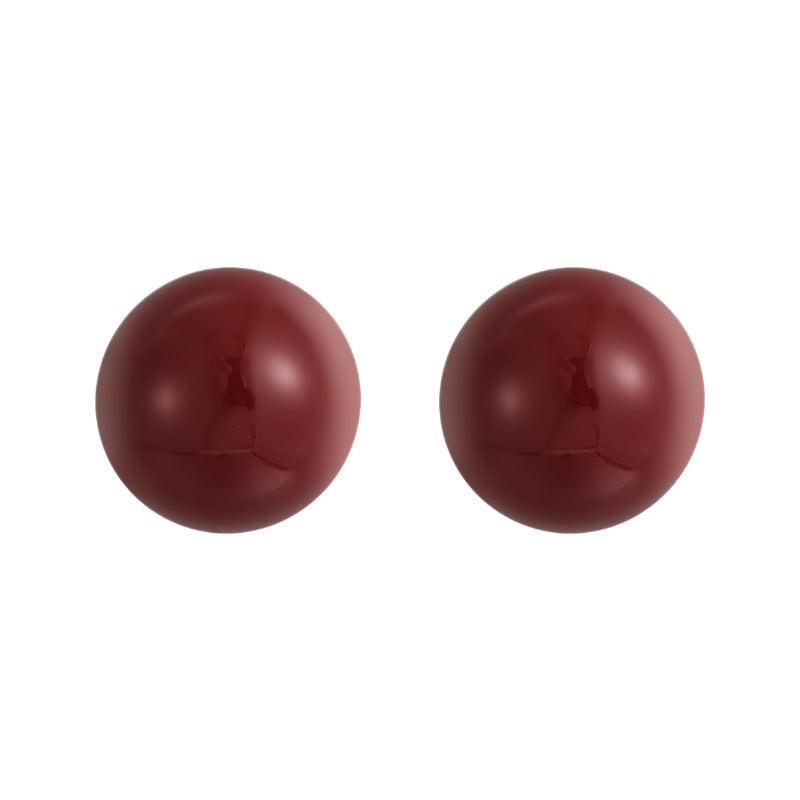 Women's Semicircle Pearl For Bride High Sense Ear Stud Earrings