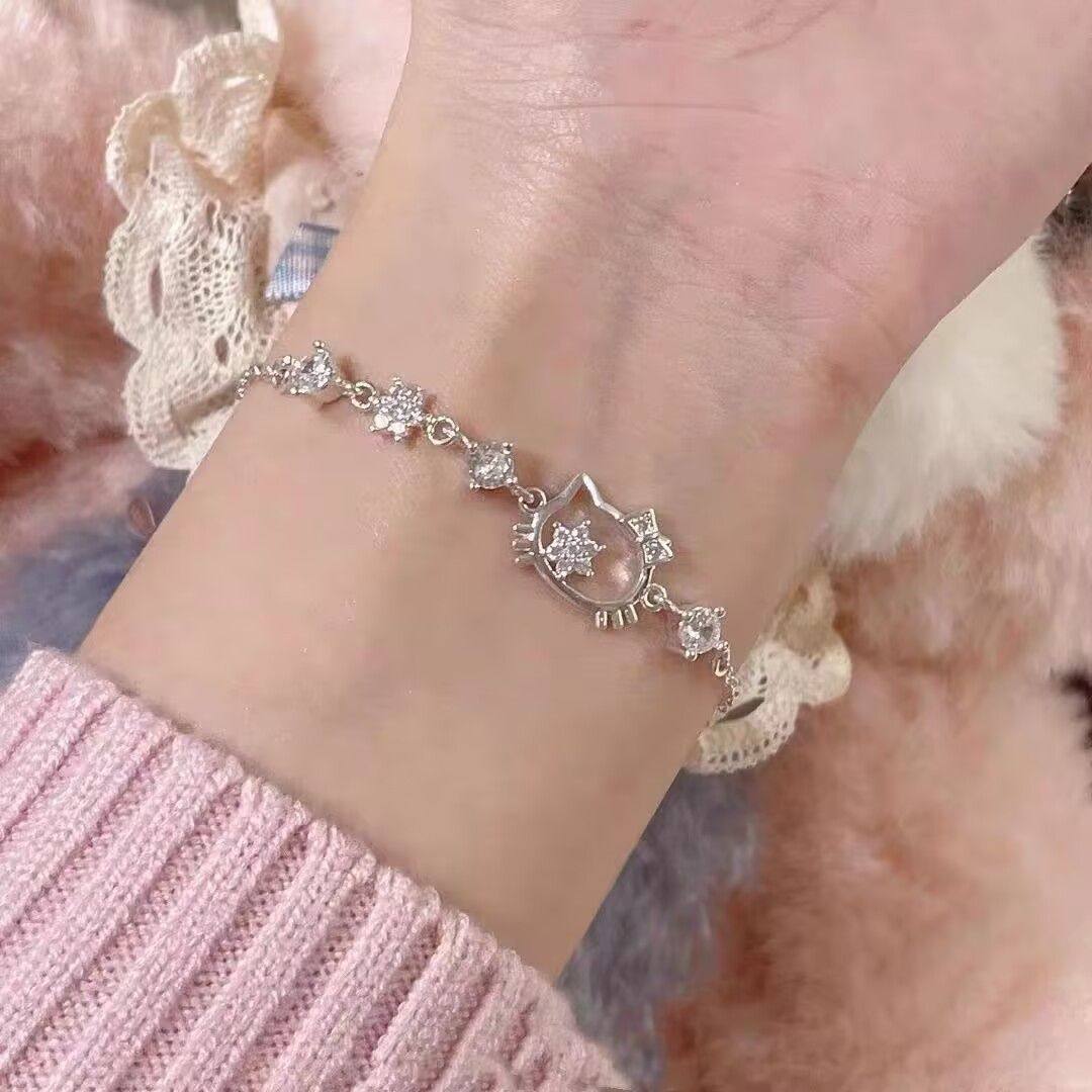 Hello Kitty Sweet Simple Cute Light Luxury Cartoon Style Bracelet