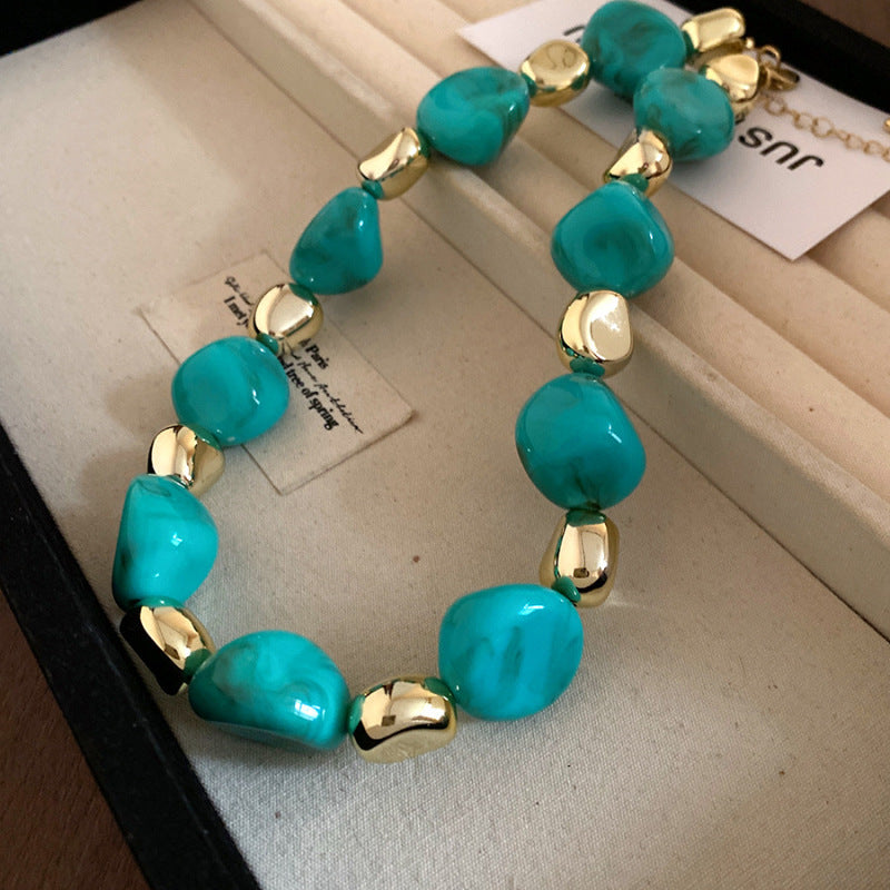 Acrylic Beaded Love Fashion Trend Clavicle Chain Vacation Jewelry Set
