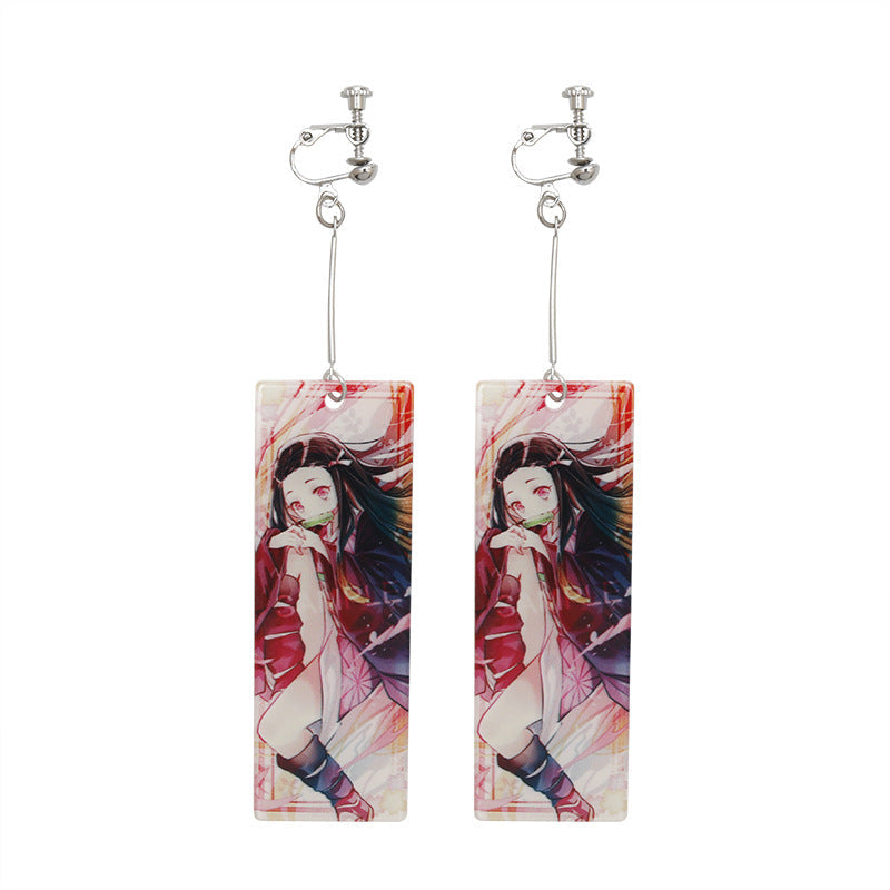 Anime Peripheral No Stove Door Ear Clip Rings