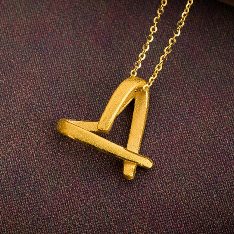 Women's Placer Gold Love Brass Gold-plated Fashion Valentine's Day For Necklaces
