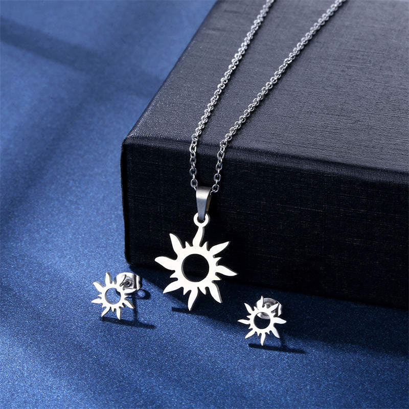 Women's Stainless Steel Suite Fashion Geometry Pattern Animal Love Jewelry Set