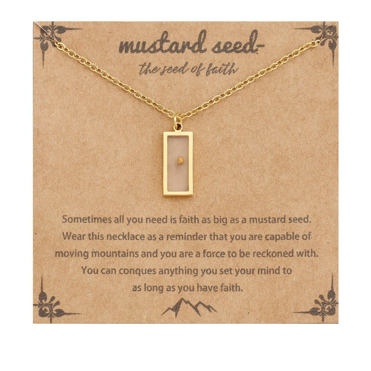 Women's & Men's Stainless Steel Mustard Seed Fashion Female Niche Vegetable Necklace