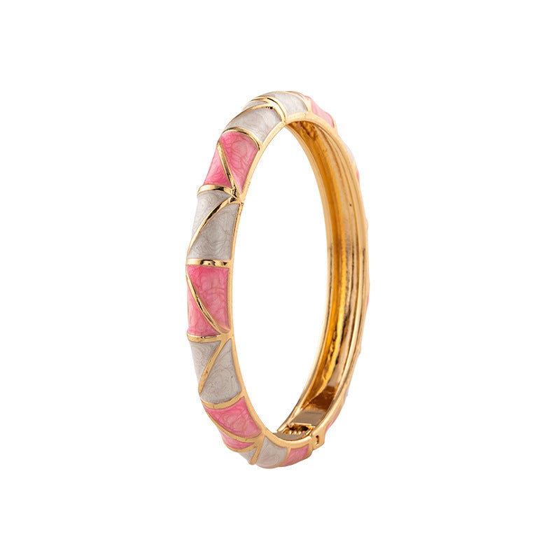 Old Tourist Souvenir Enamel Color Fine Bracelet