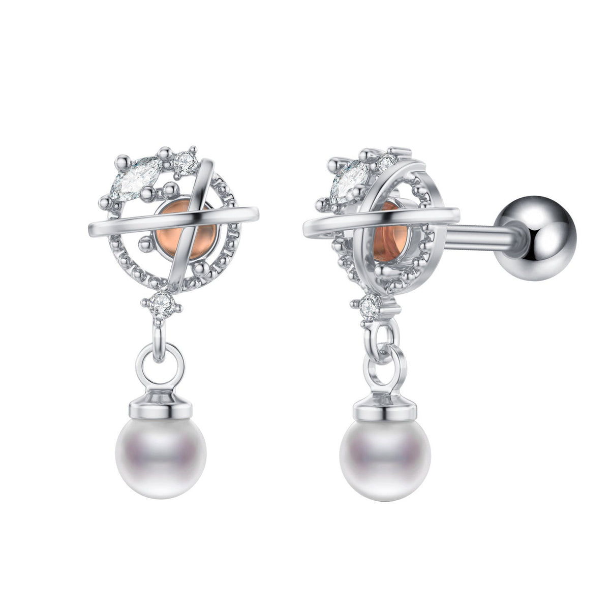 Ear Bone Female Needle Screw Twist Rings