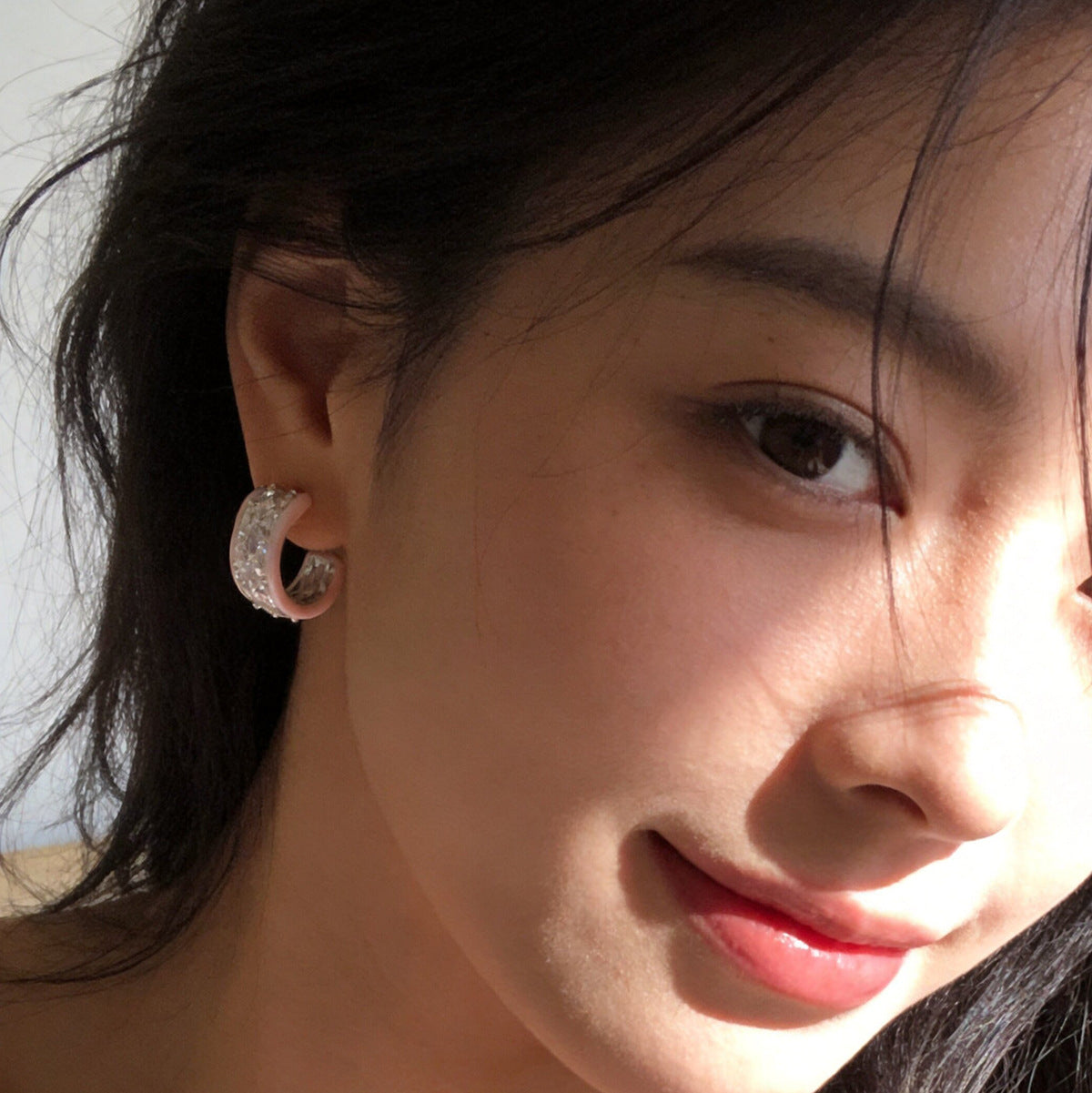 Women's Zirconium Dripping Oil Ear Clip Fashion Temperamental Minority High Sense Stud Earrings