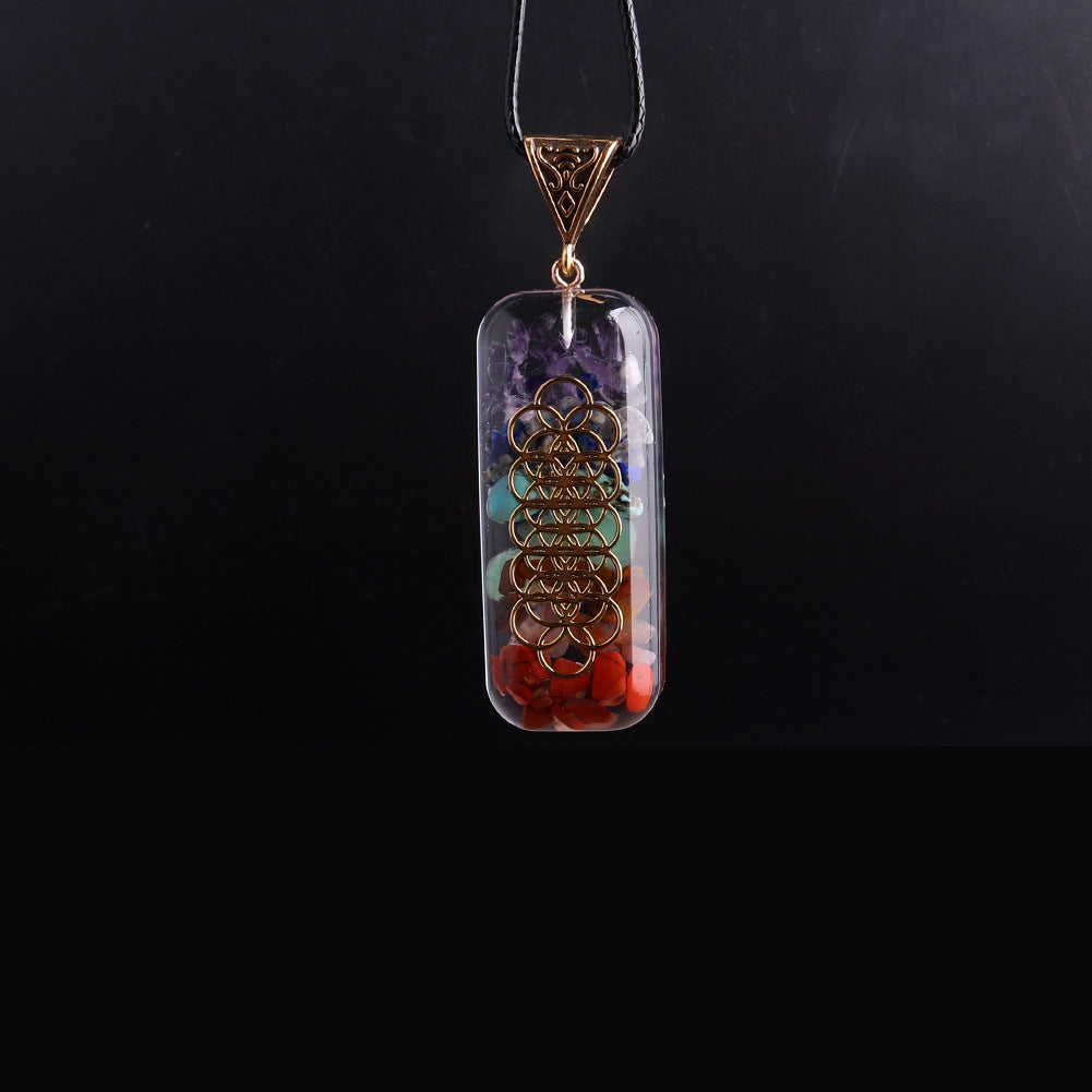 Beautiful Classy Natural Gravel Synthetic Crystal Pendant