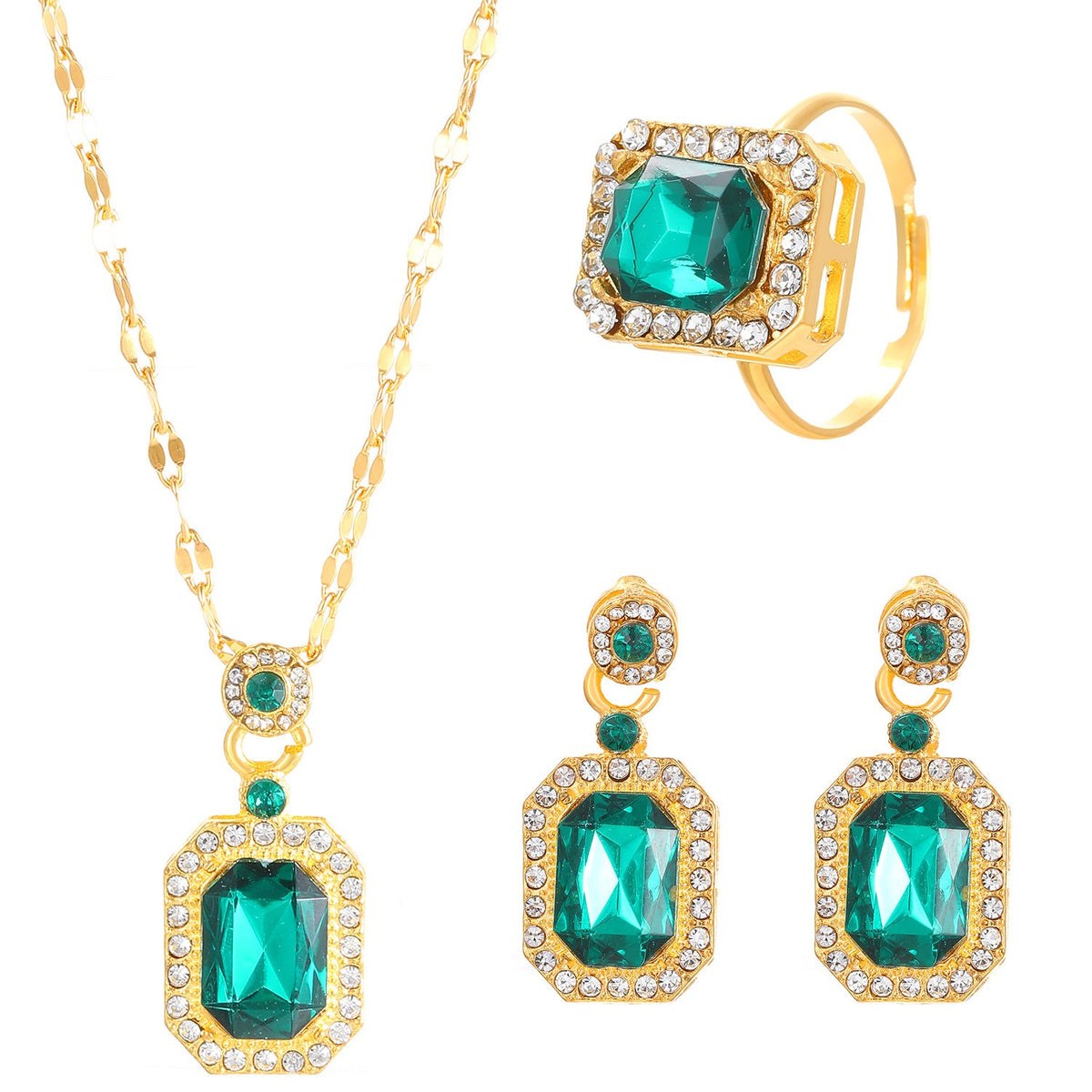 Personality Heart Shape Rhinestone Shiny Bride Necklaces