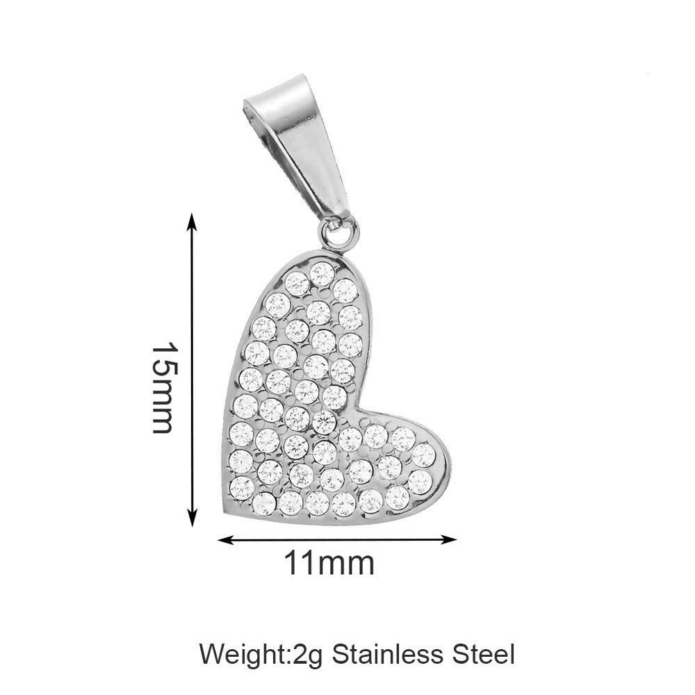 Vacuum Plating White Zirconium Four-leaf Clover Purse More Than Asterism Pendant
