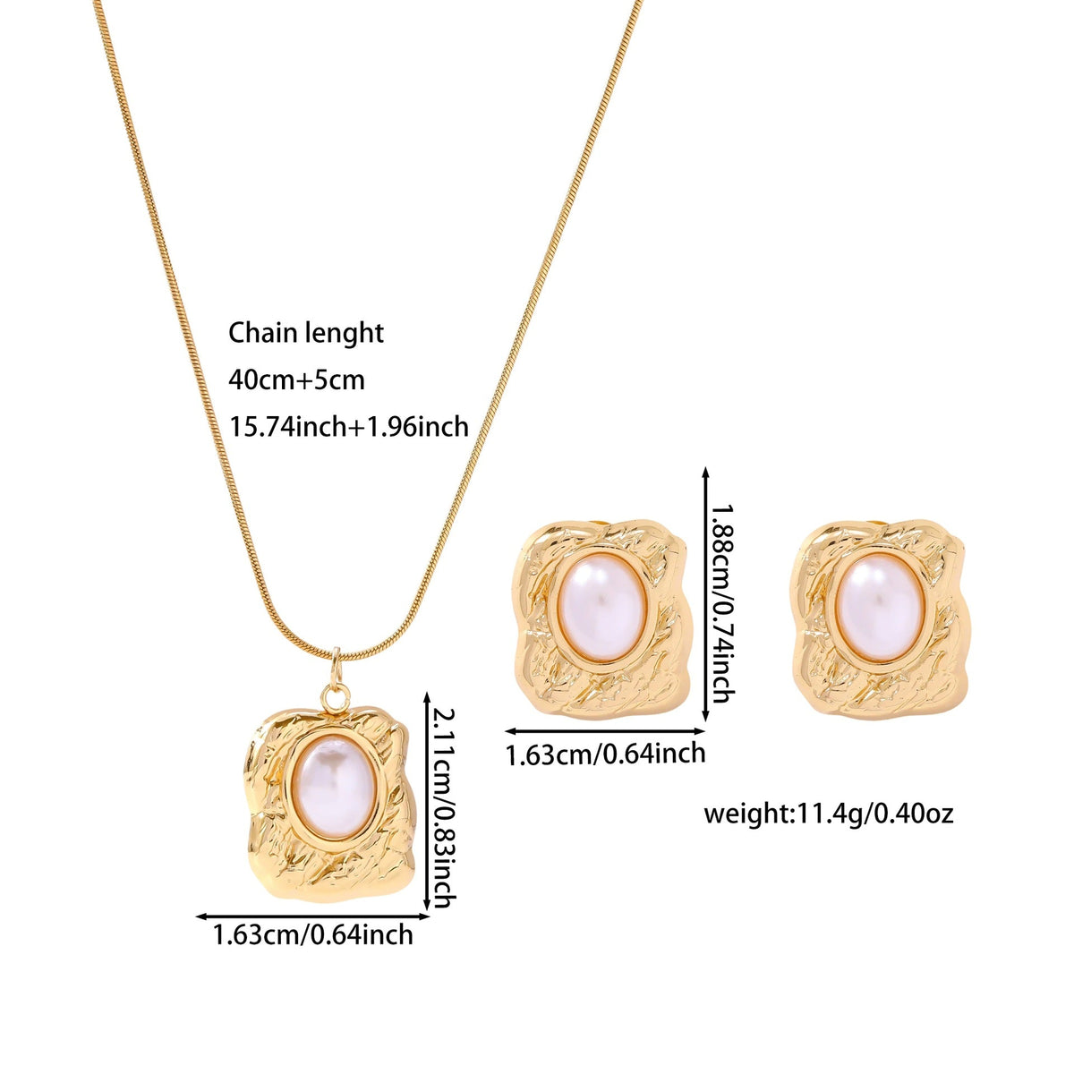 Women's French Stainless Steel Suite Light Luxury High-grade Jewelry Set
