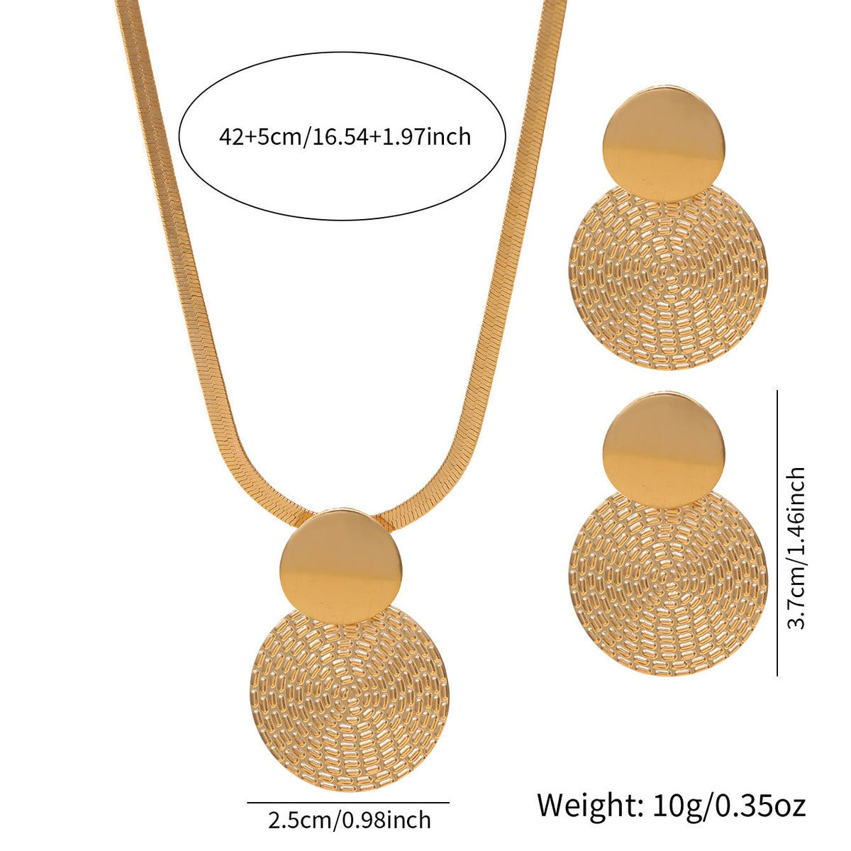 Women's Elegant Geometric Ear Fashion Chain Like Flat Jewelry Set