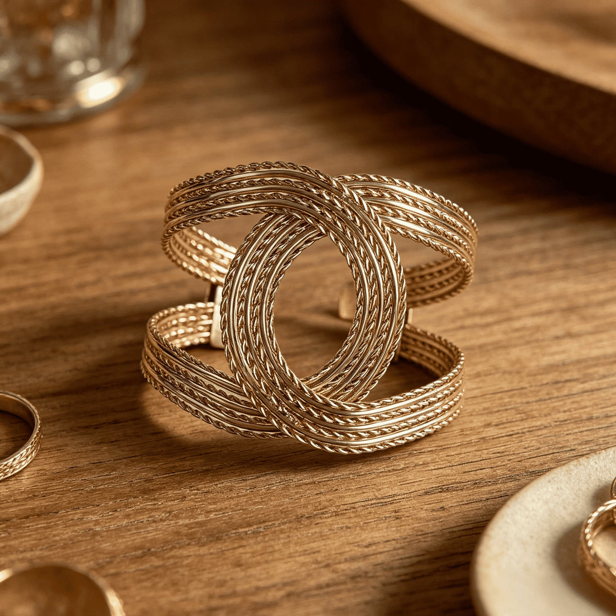 Special Interest Light Luxury Cross Exaggerated Fashion Retro Hollow Bracelet