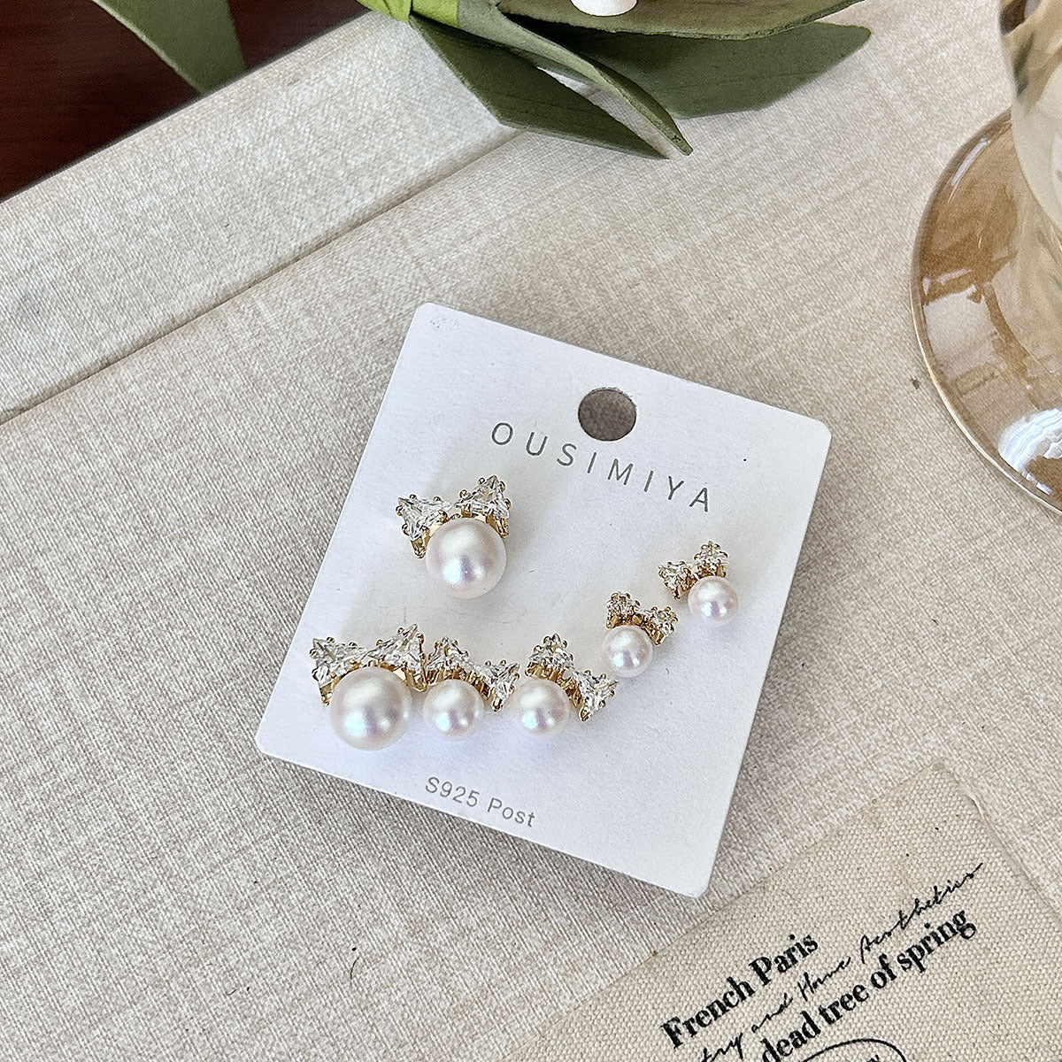 Micro Diamond Zircon Simple Niche Temperament Earrings