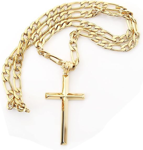 Women's & Men's Titanium Steel Cross High-grade Gold Simplicity Necklace