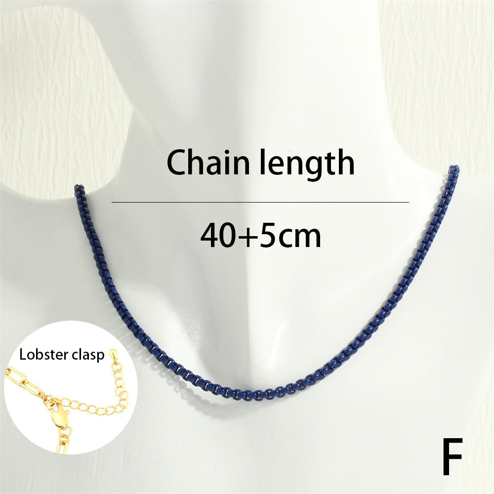 Fashionable Paint Box Chain Summer Bohemian Jewelry Set
