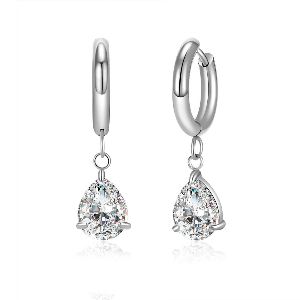 Titanium Steel Zircon Coil Small Ear Earrings