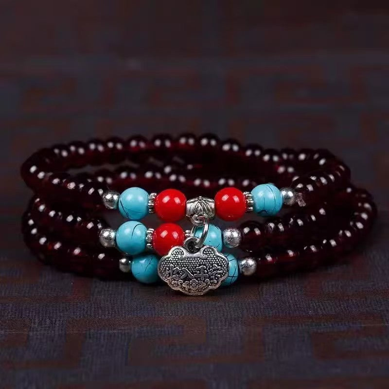 Imitation Garnet Fashion Trend Stylish Graceful Simple Gift Bracelet