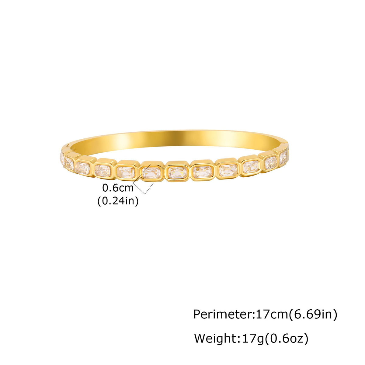 Women's Stainless Steel Devil Eye Shell Geometric Zircon Can Be Bracelet