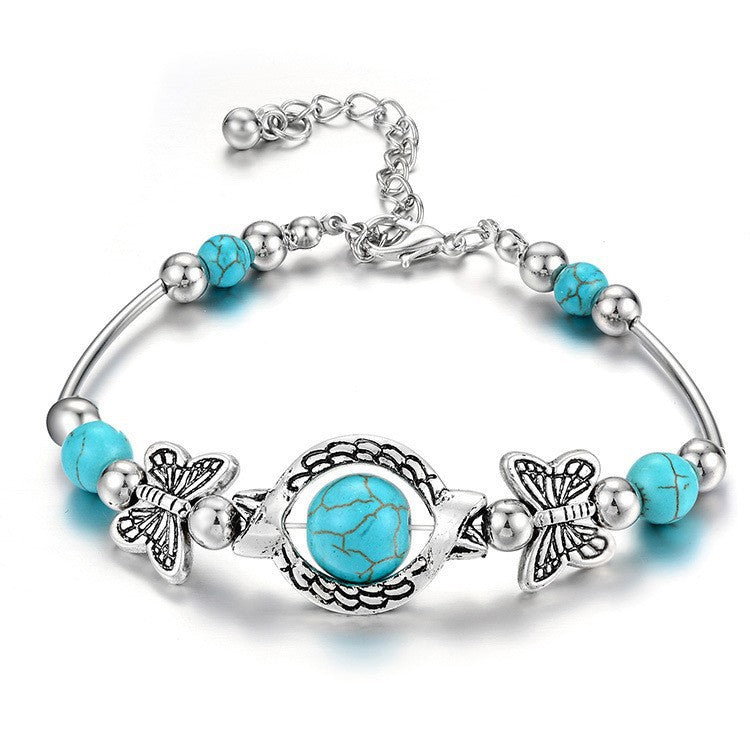 Cool Elegant Turquoise Butterfly Versatile Simple Jewelry Set