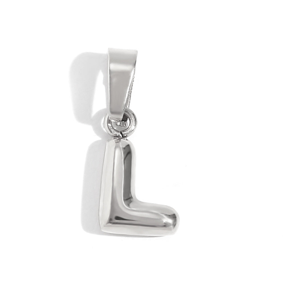 Bubble English Stainless Steel Gold Plated Pendant