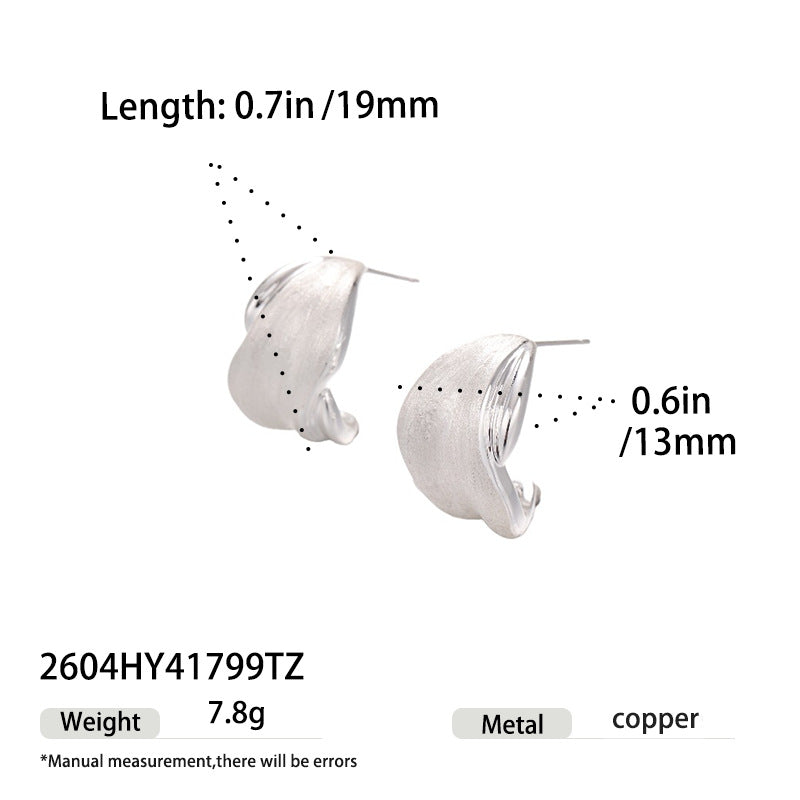 Women's Shaped Sier Special Interest Light Luxury High-grade Stud Earrings