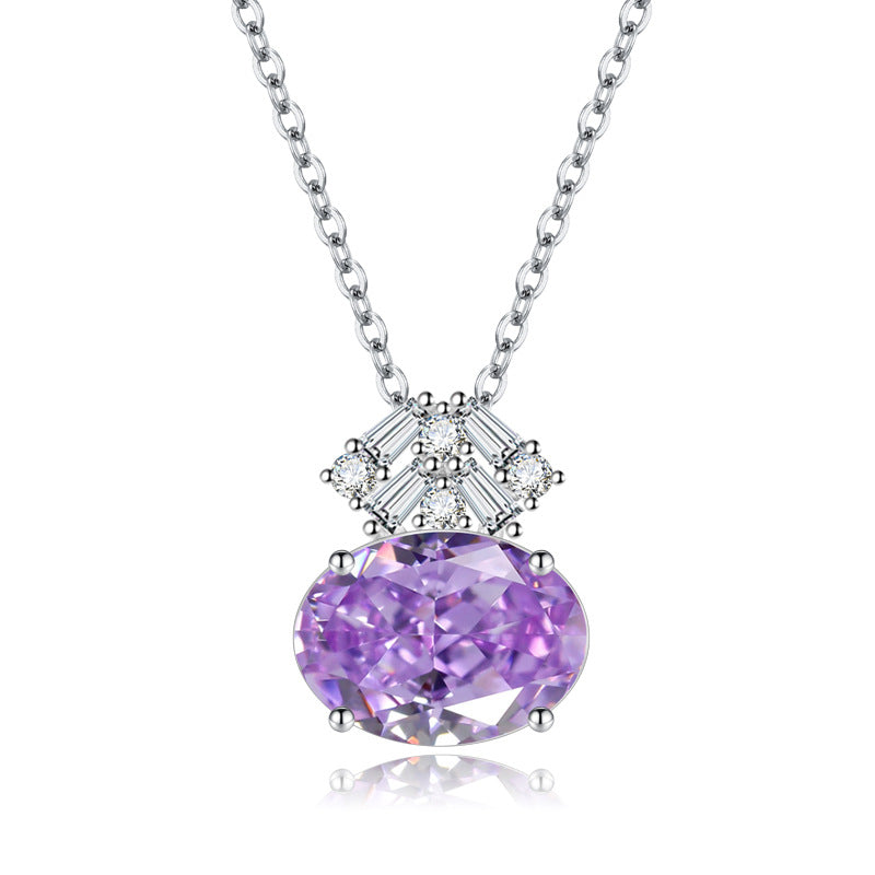 Big Diamond High Carbon Ice Flower Pendant