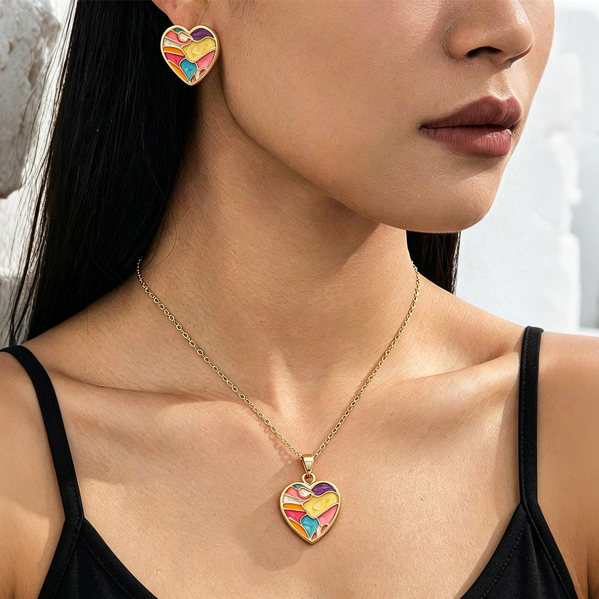Women's Elegant Geometric Ear Fashion Chain Like Flat Jewelry Set