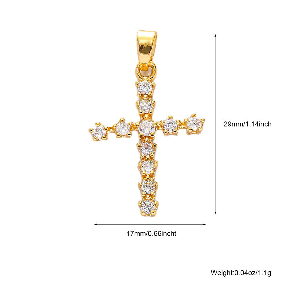 Retaining Micro Inlaid Zircon Clavicle Chain Pendants