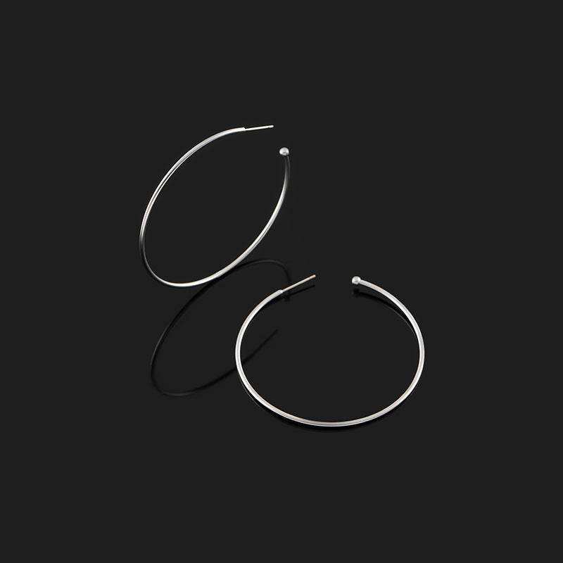 Exaggerated Large Hoop Sier Needle Personalized Classic Rotation Mosquito Ear Clip