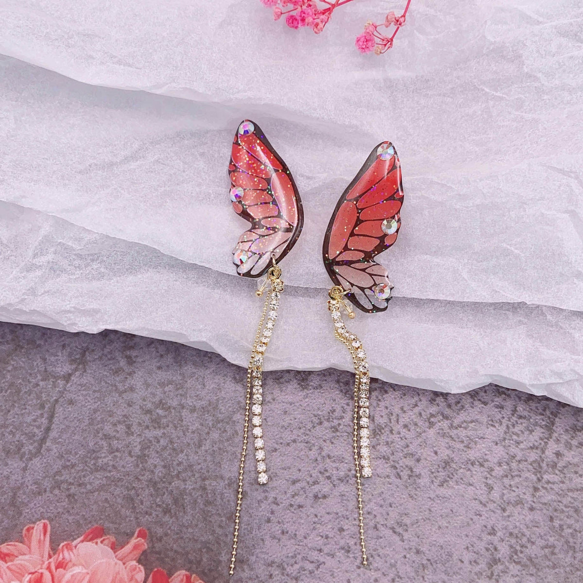 Women's Fashion Three-dimensional Butterfly Personalized Simple Long Rings