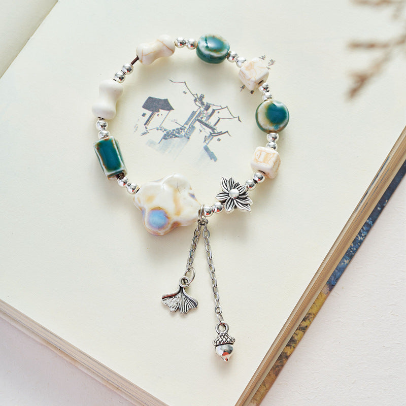 Ceramic Bohemian Female Ethnic Style Hand-woven Bracelet