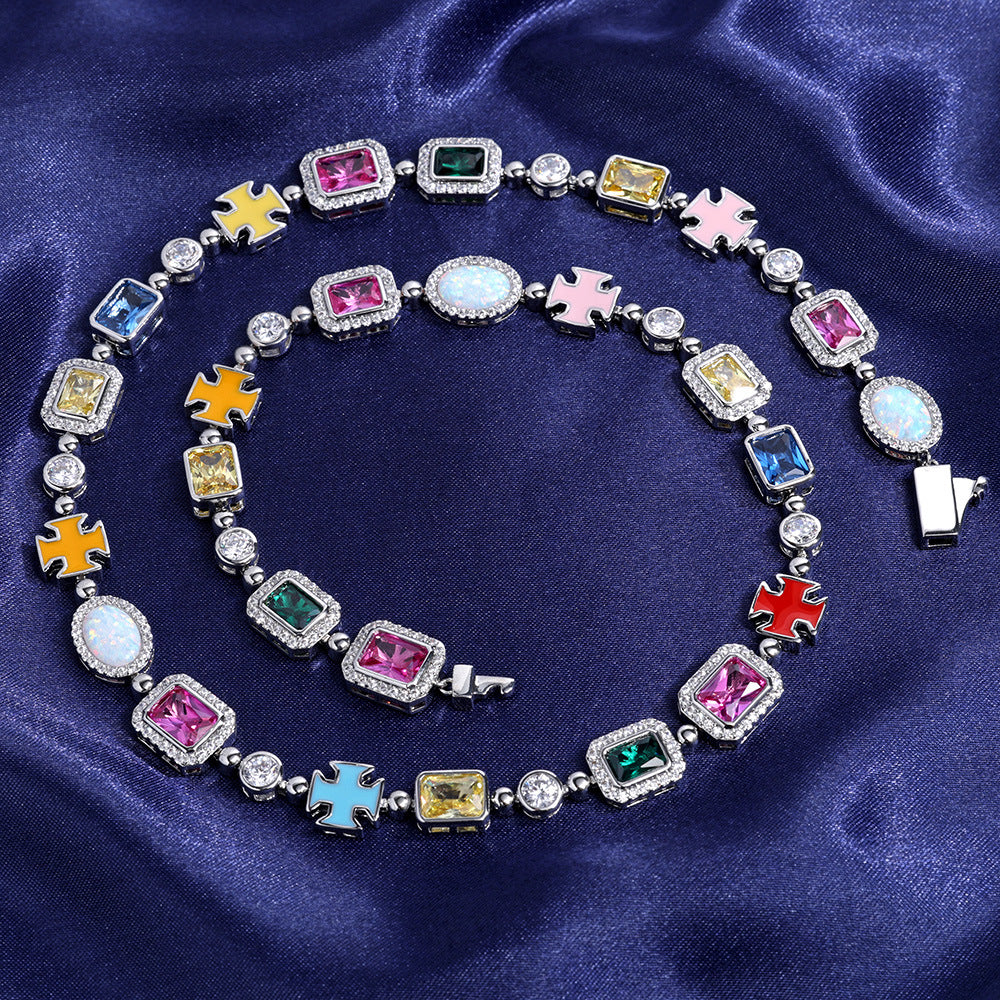 Women's & Men's Hop Color Gem High-grade Necklaces