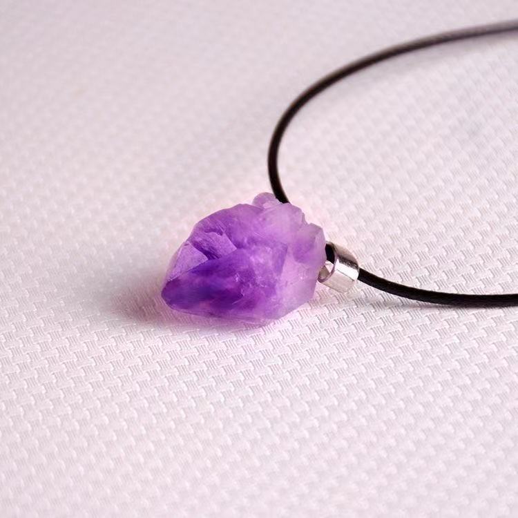 Women's Amethyst Stone Low Price Teeth Rough Pendant