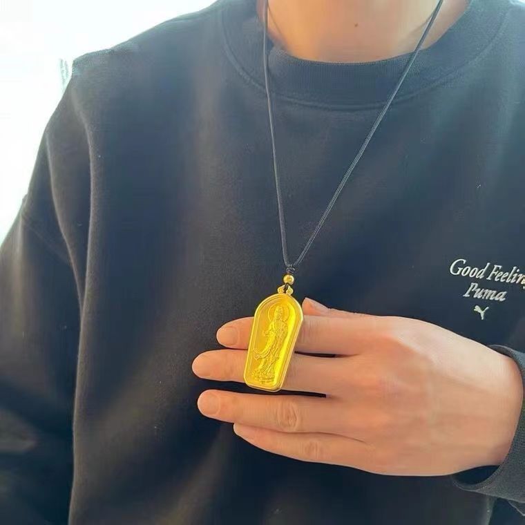 Women's & Men's Plump Brass Gold Plated On The Pendant