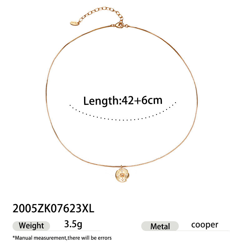 Women's Emerald Zircon Inlaid High-grade Light Luxury Elegant Necklace