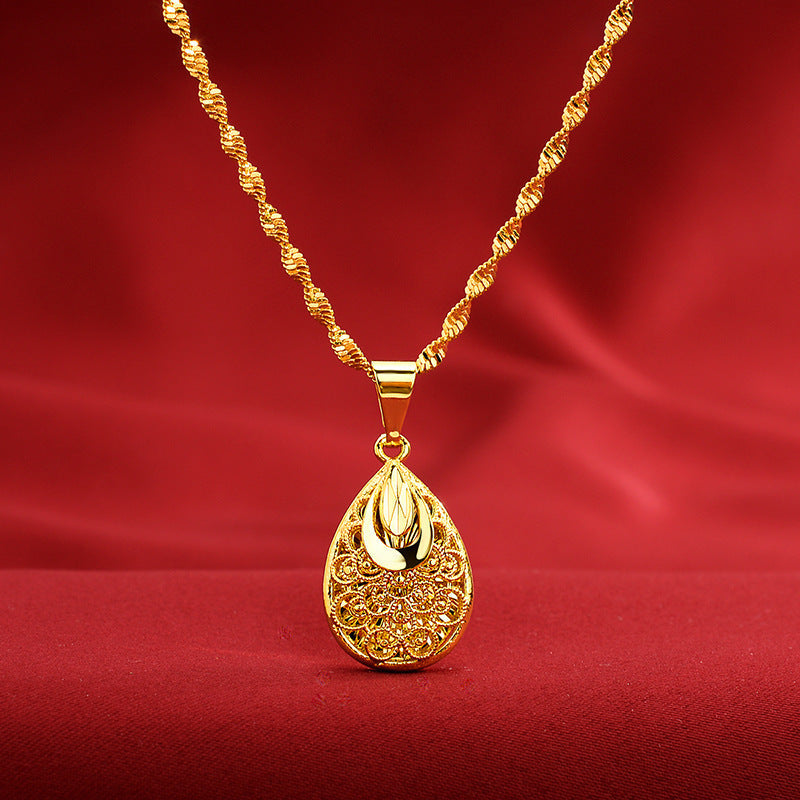 Women's Style Gold Shop Alluvial Love Abacus Lucky Bag Necklaces