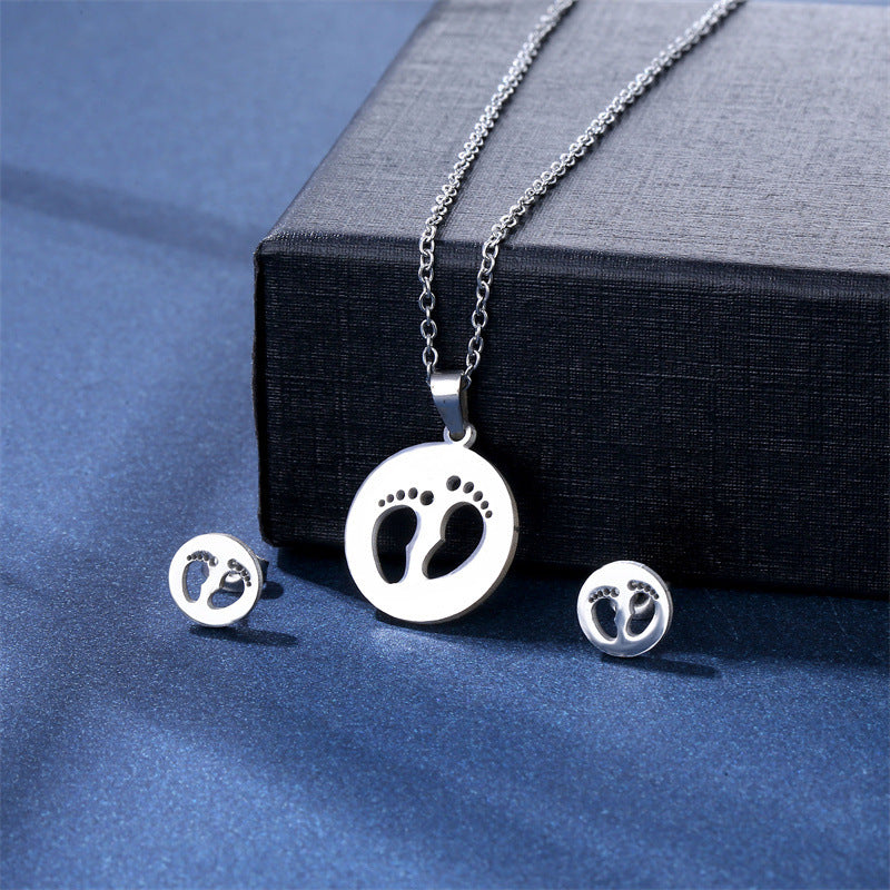 Women's Stainless Steel Suite Fashion Geometry Pattern Animal Love Jewelry Set