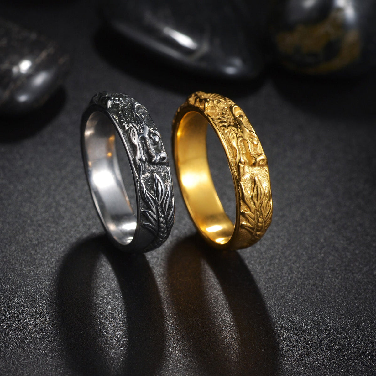 Chinese Dragon Asian Cultural Characteristics Xi Rings