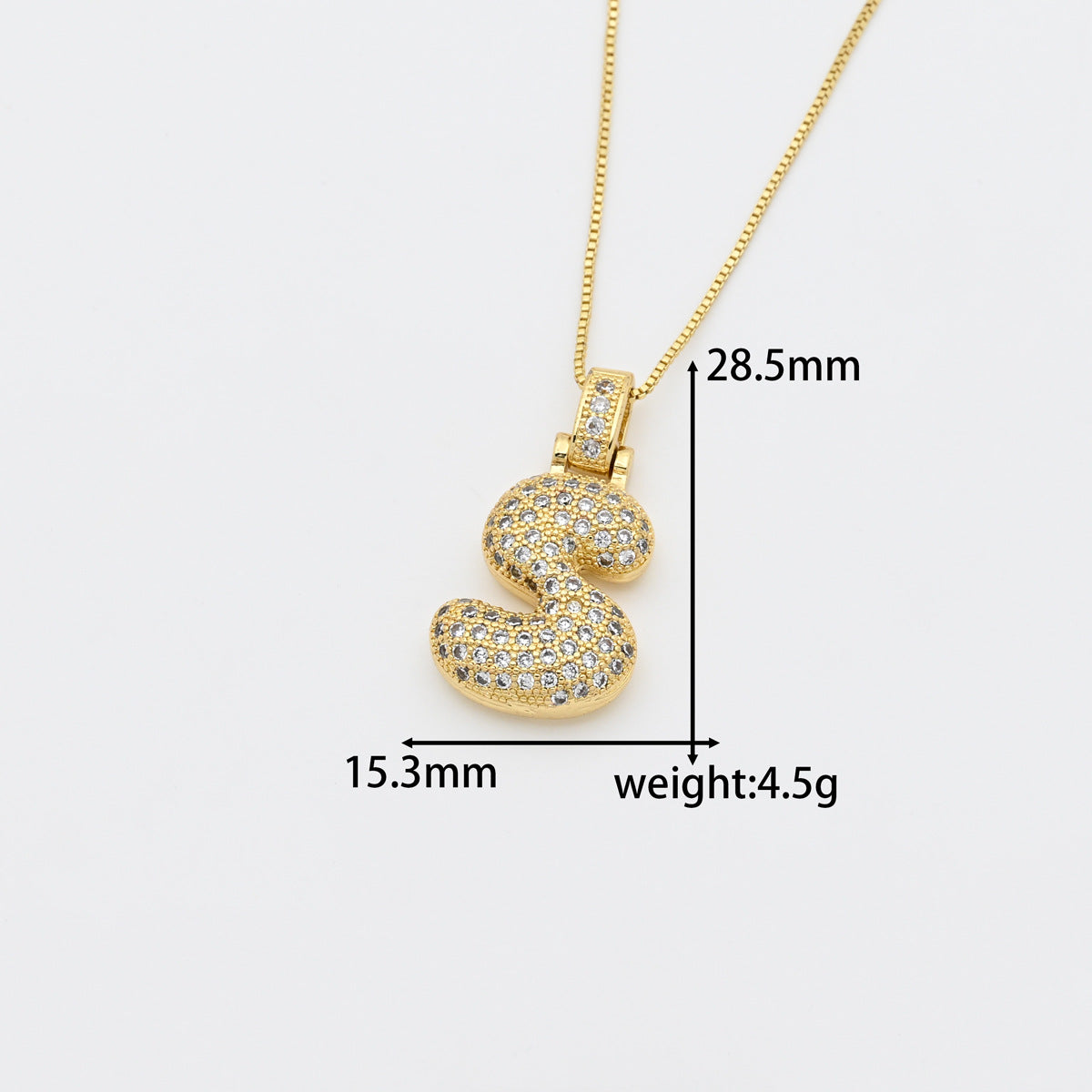 Micro Inlay Hip Hop Letters English Pendant