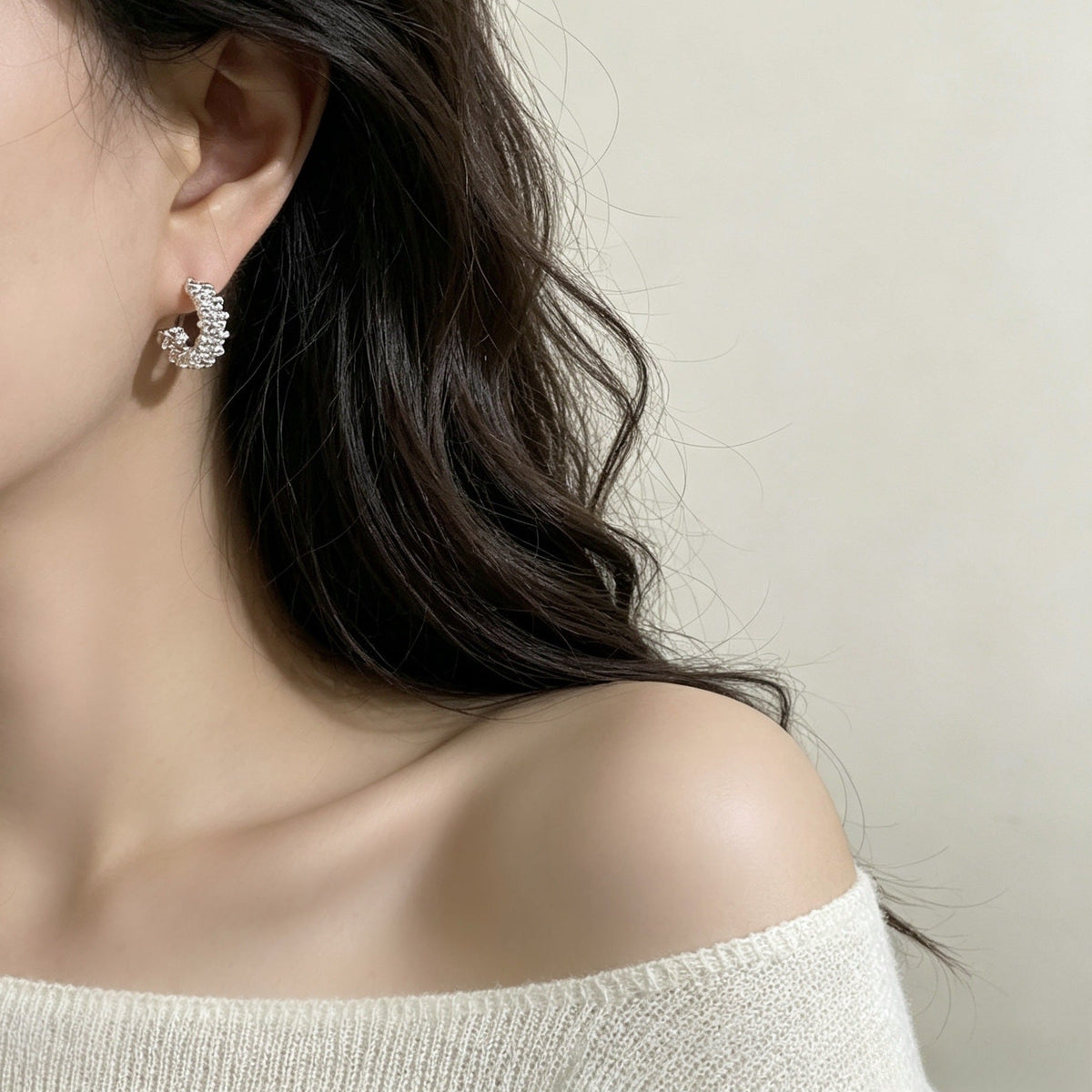 Women's Copper Gold-plated Korean Style Shaped For Design Simple Stud Earrings