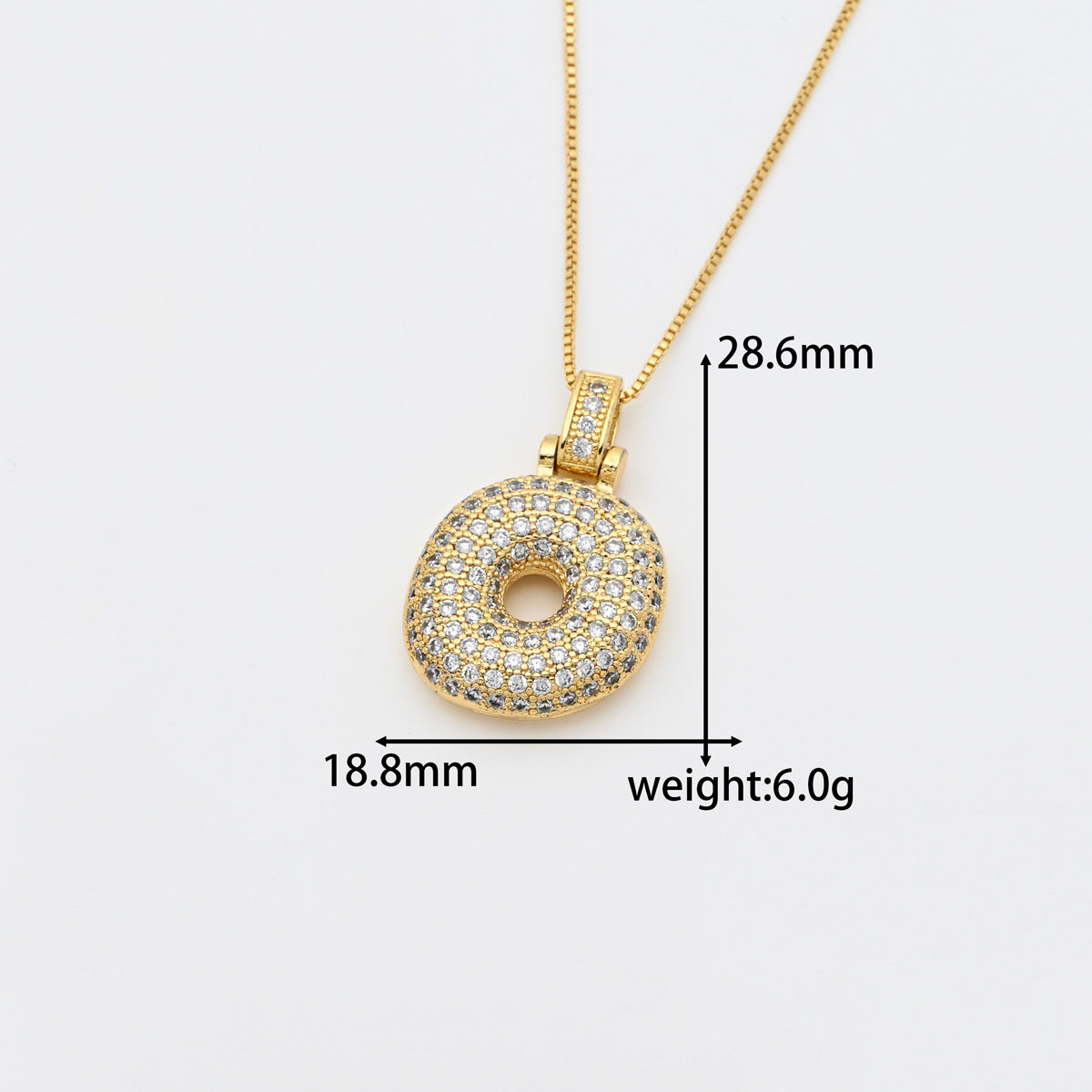 Micro Inlay Hip Hop Letters English Pendant
