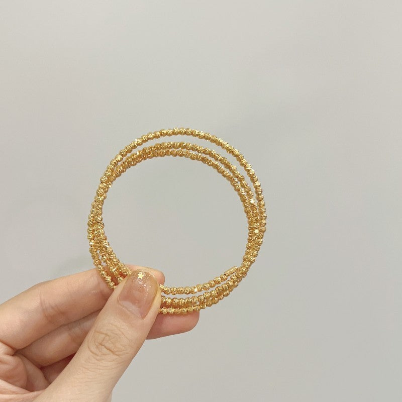 Elastic Memory Fashion Disco Beads Winding Bracelet