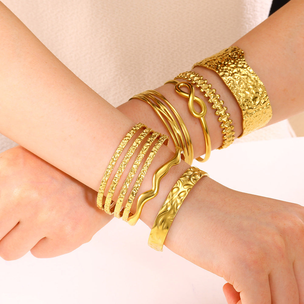 Adjustable Stainless Female Exaggerated High Sense Bracelet