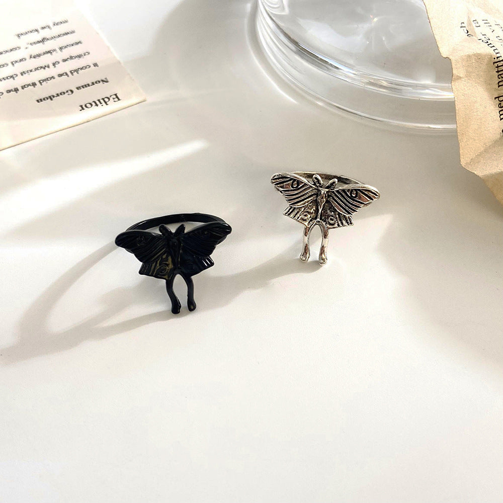 Women's & Men's Vintage Bohemian Personality Fashion Moth Punk Hip Hop Ring